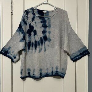 J Jill purejill kimono sweater tie dye cotton cashmere size small beachy boho